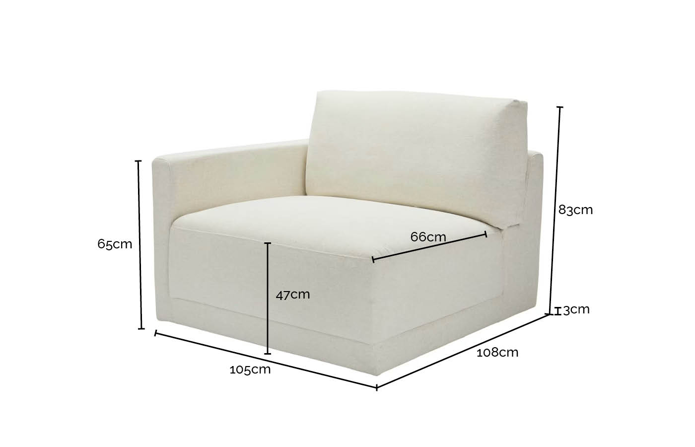 Haven Avon Sage Left Arm Facing Sofa Module color Avon Sage