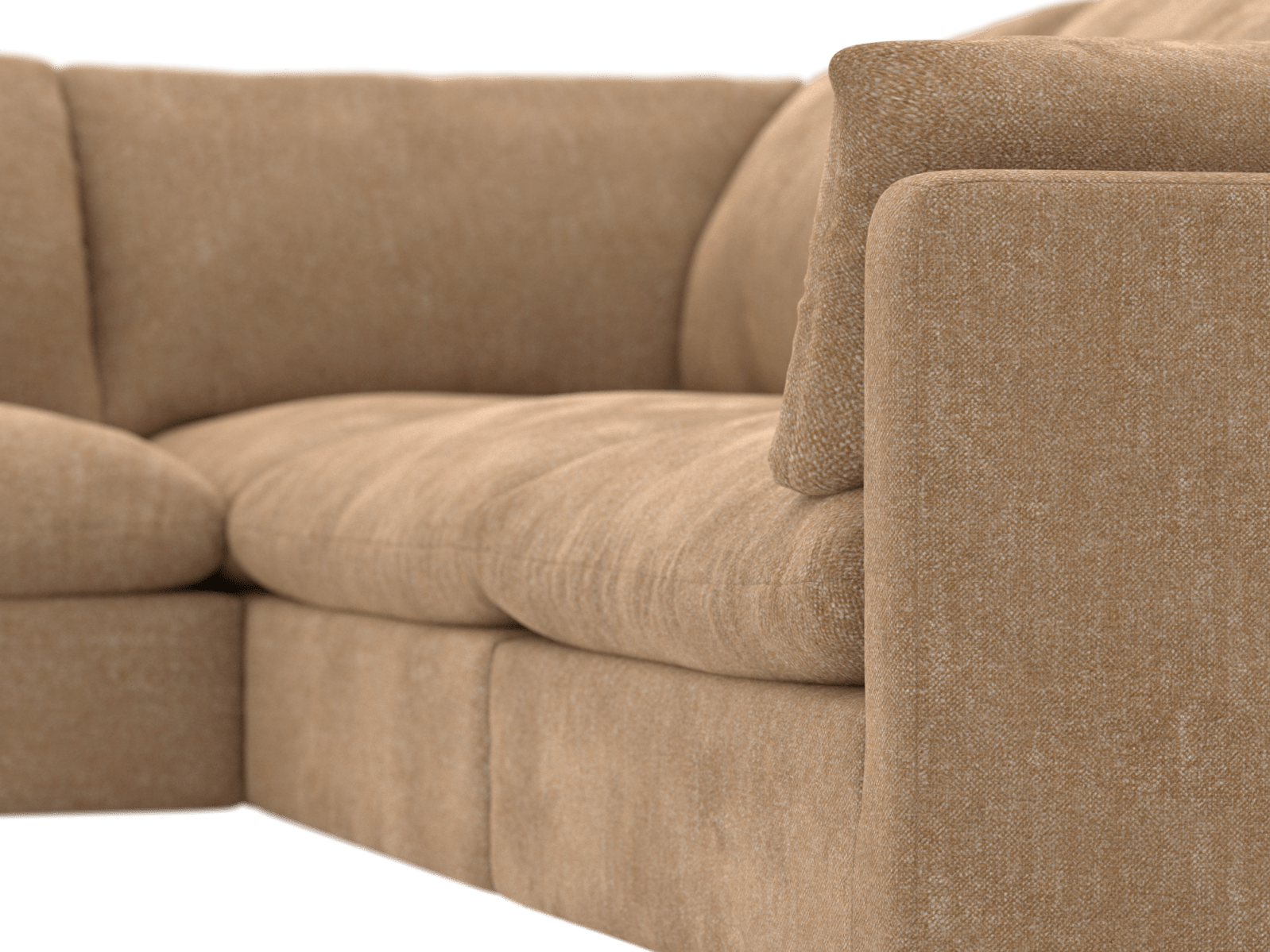 Willow Avon Honey Corner Modular Sofa LAF Terminal - 4 Seater color Avon Honey