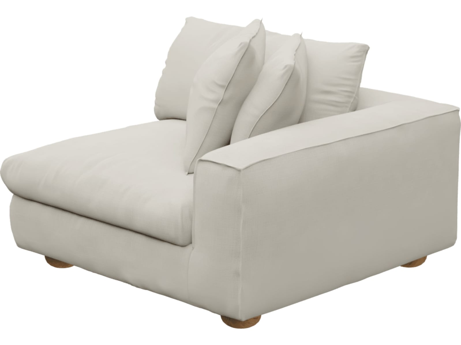 Tully Toorak Pearl Right Arm Facing Chair Module color Toorak Pearl