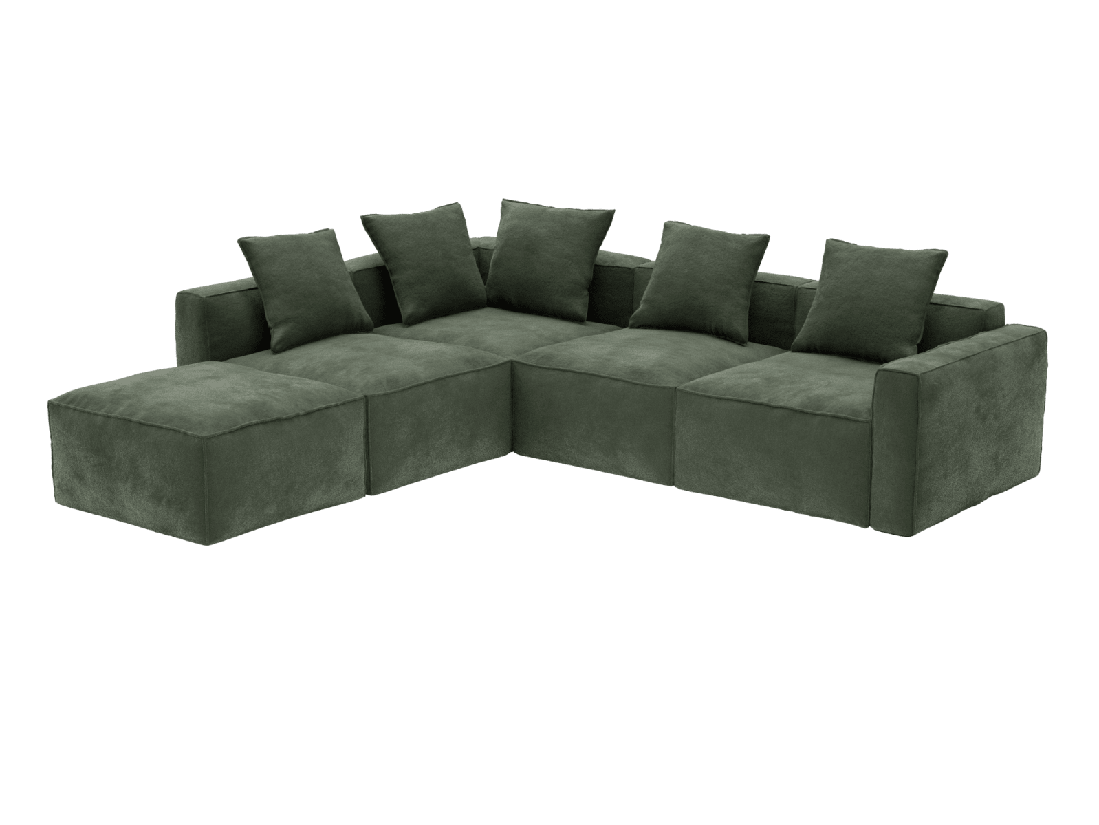 Riley Apt Muse Forest Sofa - 5 Seater LAF Terminal color Muse Forest