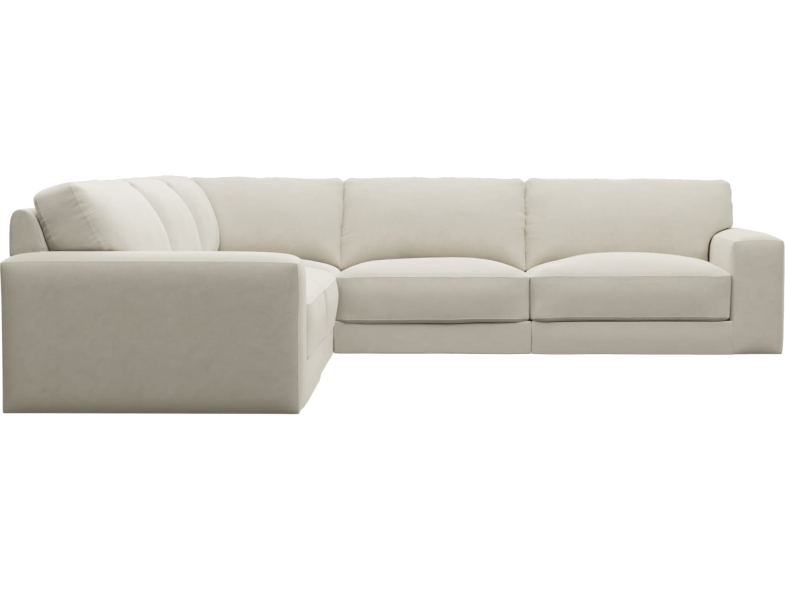 Monica Muse Flax Corner Sofa - 5 Seater color Muse Flax