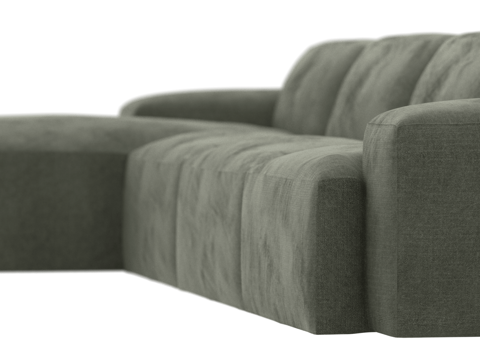 Copenhagen Tribute Dark Jade Chaise Sofa - 4 Seater color Tribute Dark Jade