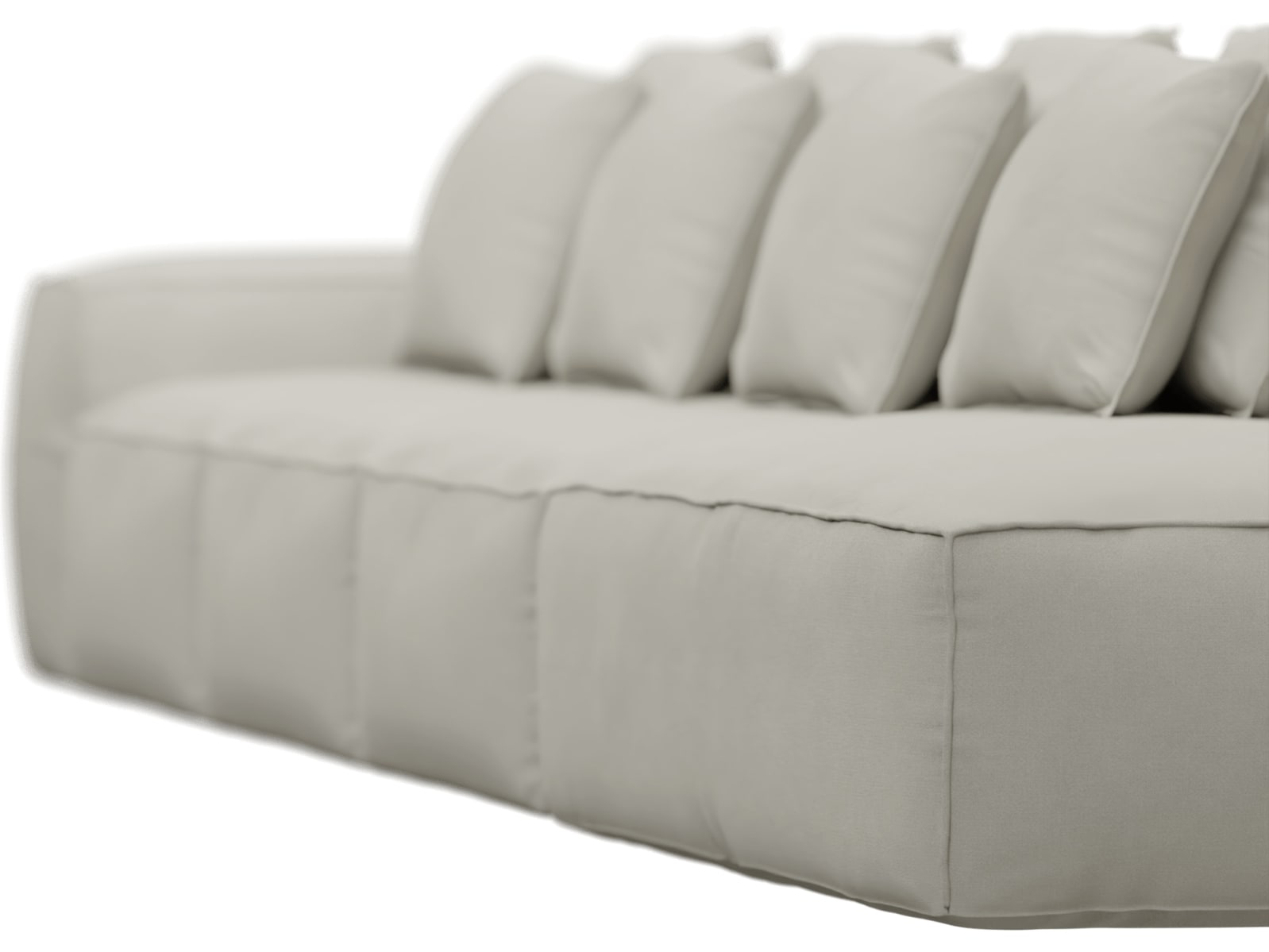 Riley California Ivory Modular Sofa - 1x Arm, 3x Armless, 1x Right Terminal color California Ivory