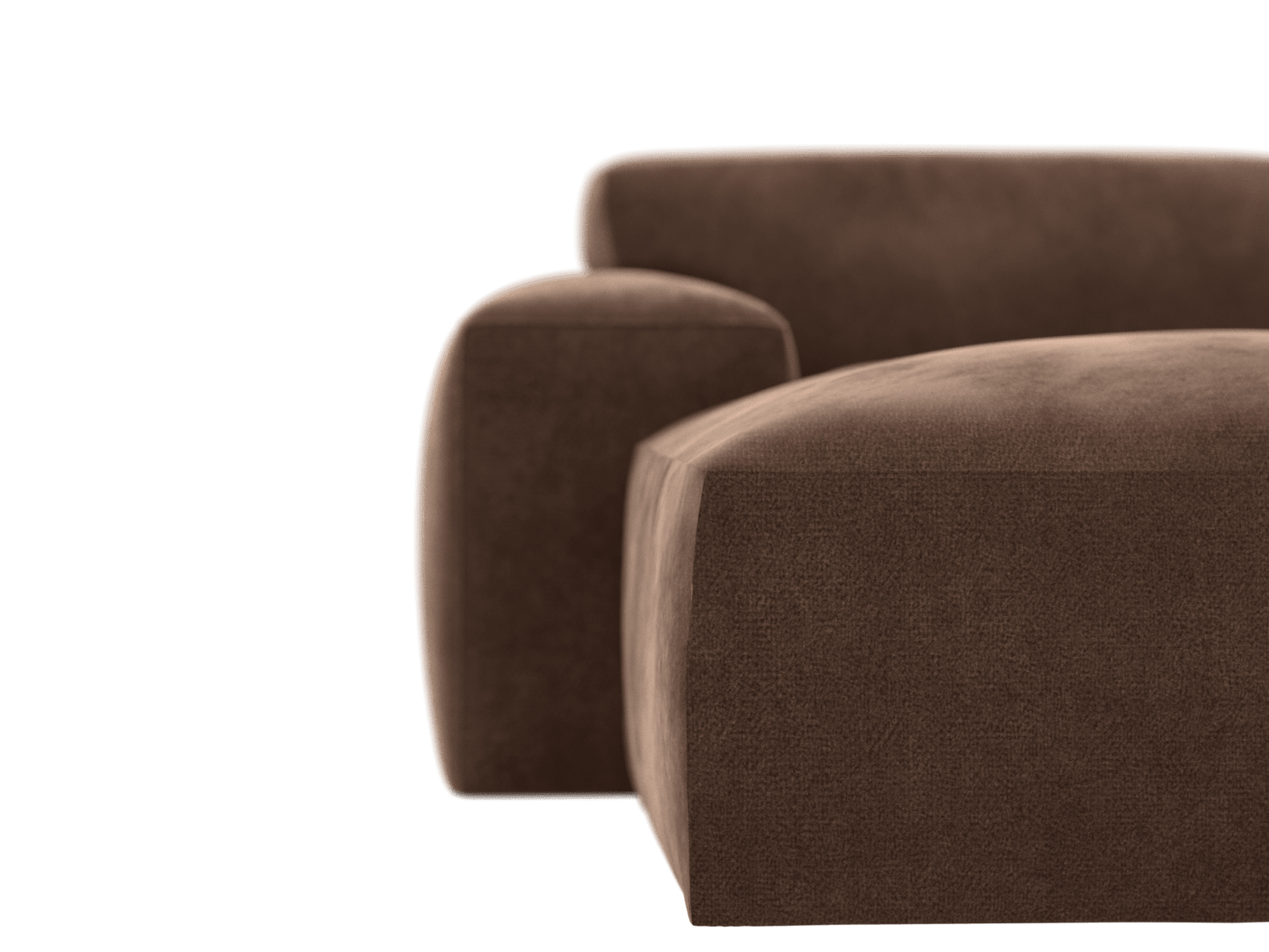 Copenhagen Muse Chocolate Chaise Sofa - 5 Seater U Shaped Modular color Muse Chocolate