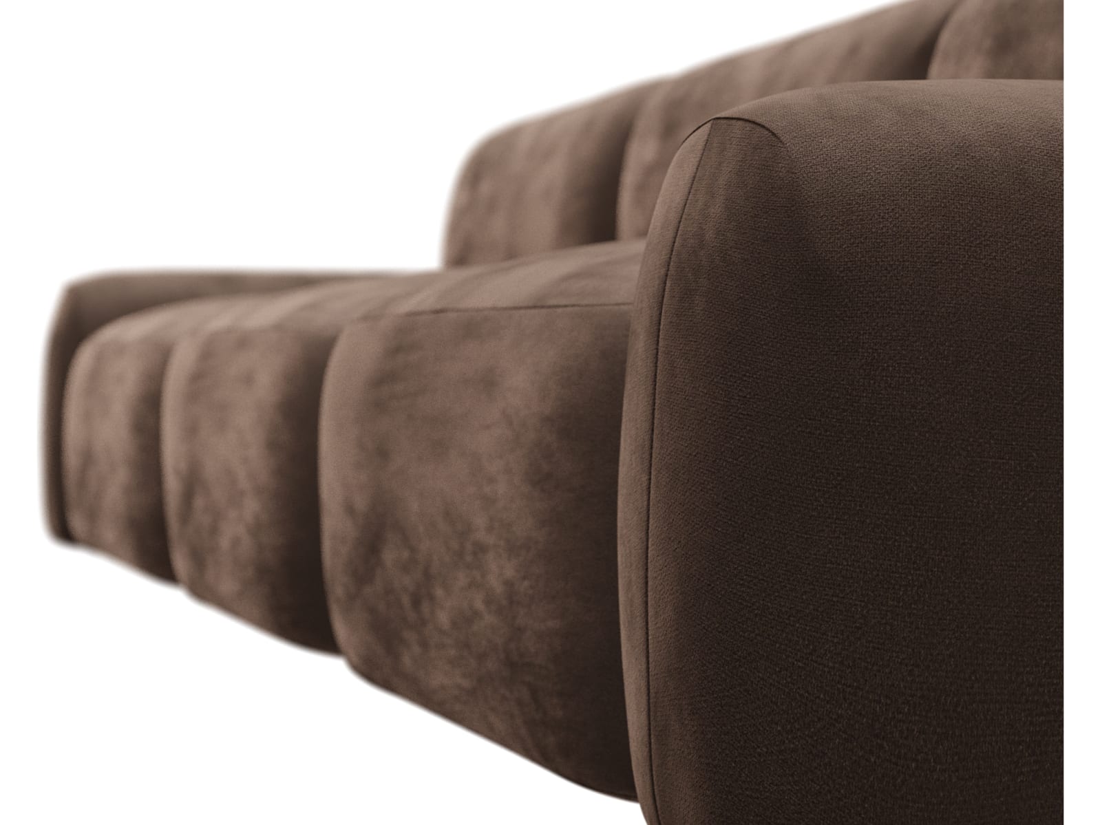 Beckett Muse Chocolate Modular Sofa - 3 Seater color Muse Chocolate