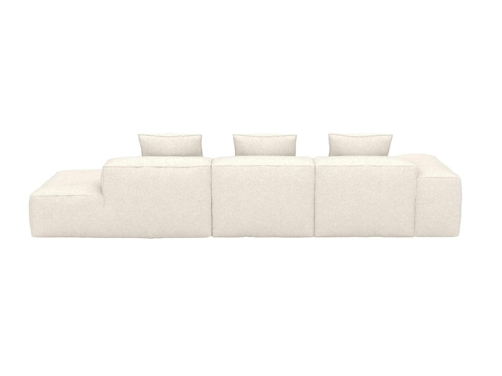 Riley Boucle Ivory 4 Seater Terminal Right Modular Sofa color Boucle Ivory