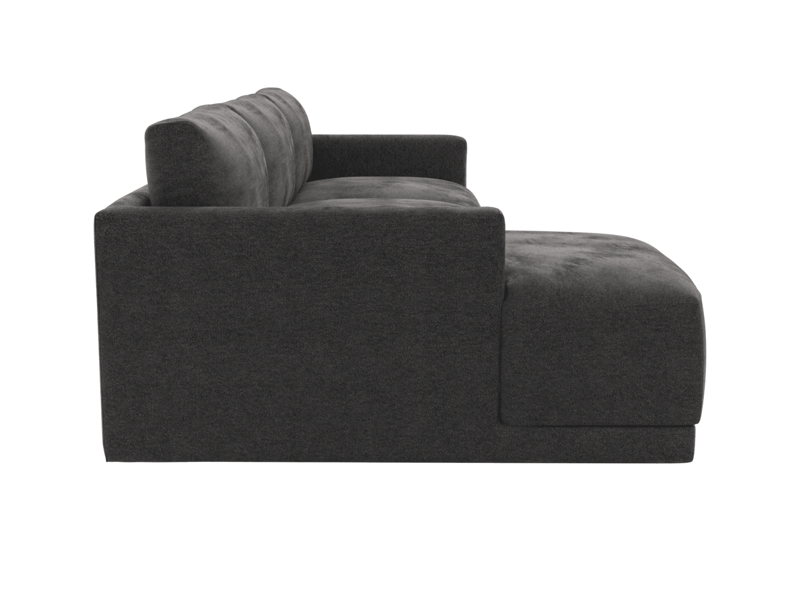 Haven Apt California Charcoal Chaise Sofa color California Charcoal