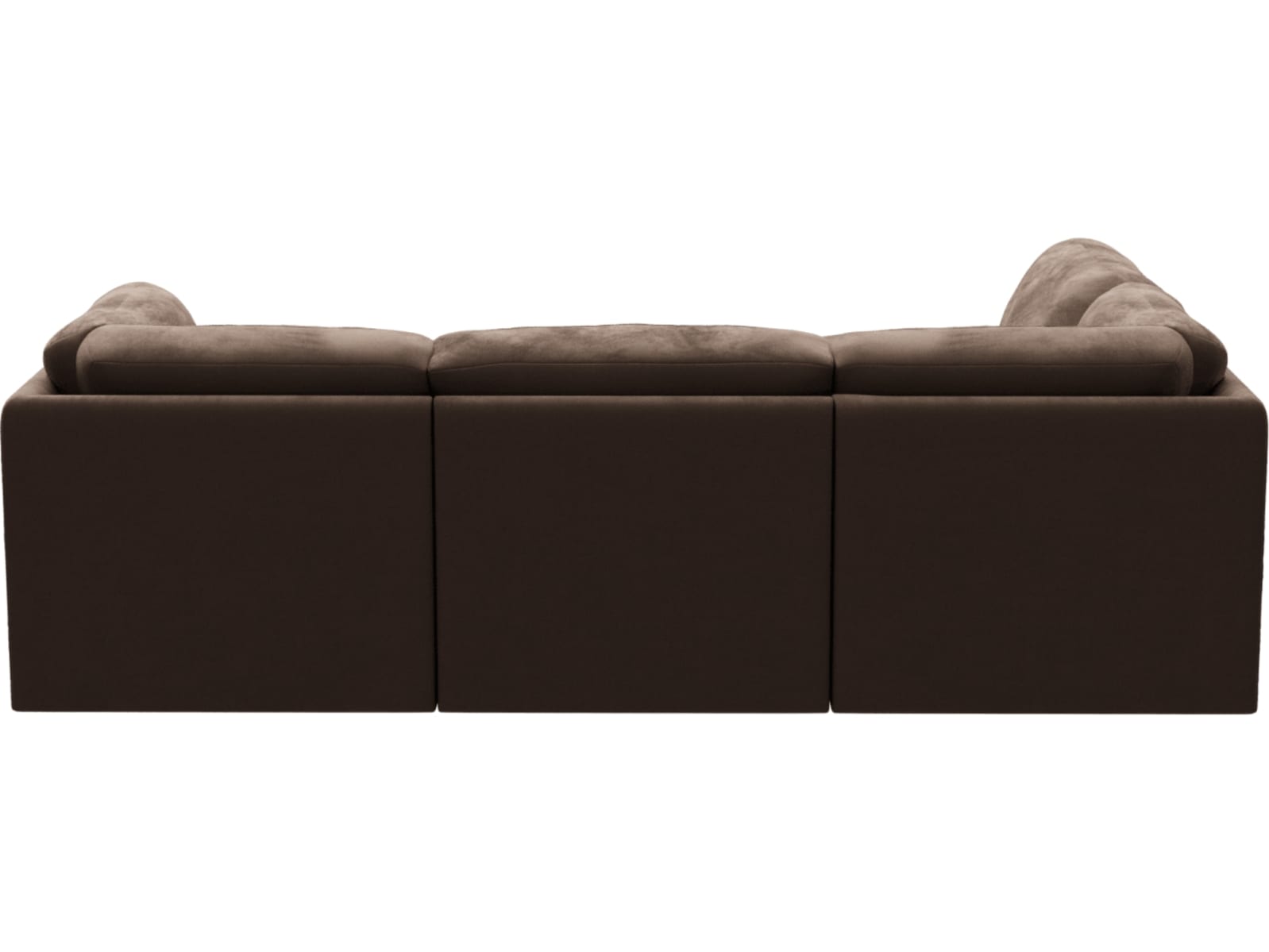 Emily Modular Sofa Muse Chocolate - 5 Piece color Muse Chocolate
