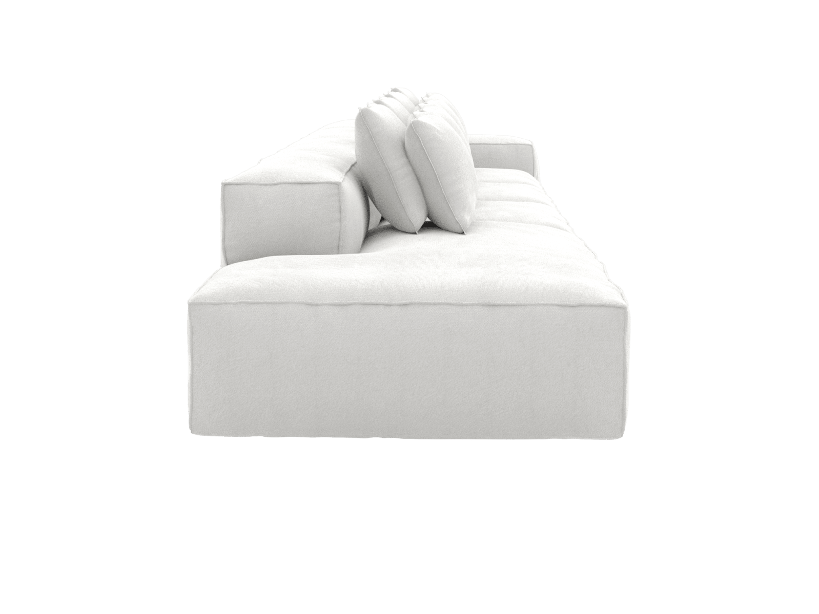 Riley Muse Frost 5 Seater Terminal Left Modular Sofa color Muse Frost