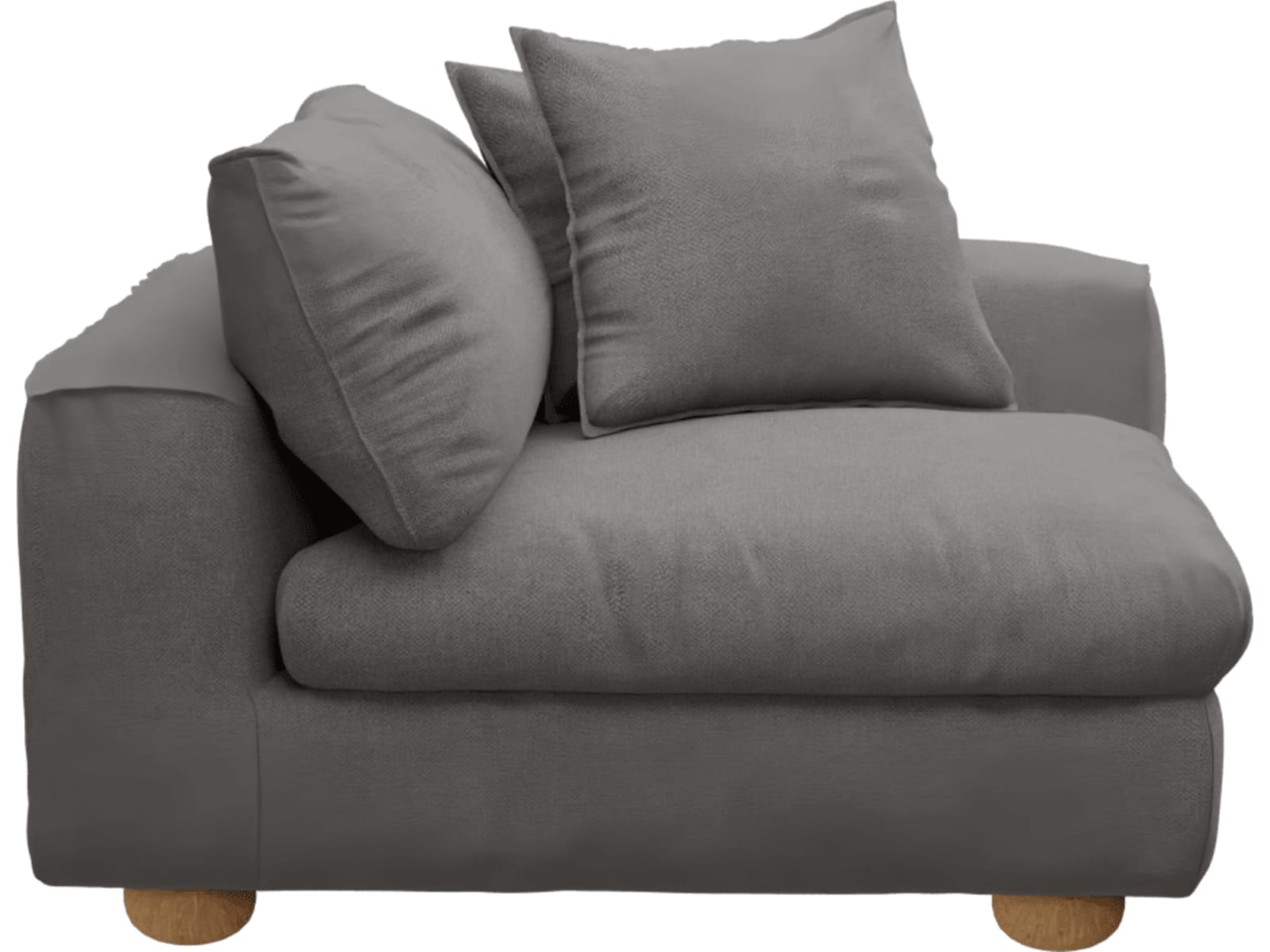 Tully California Slate Right Arm Facing Chair Module color California Slate