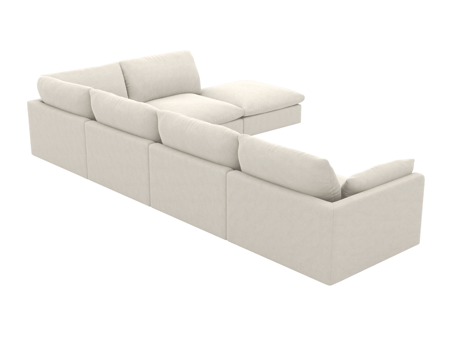 Willow California Ivory Modular Sofa - 6 Seater RAF Terminal color California Ivory