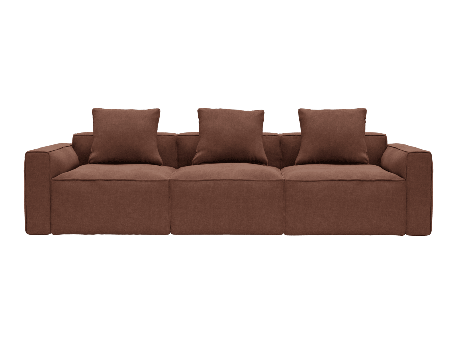 Riley Apt Muse Rust Sofa - 3 Seater color Muse Rust