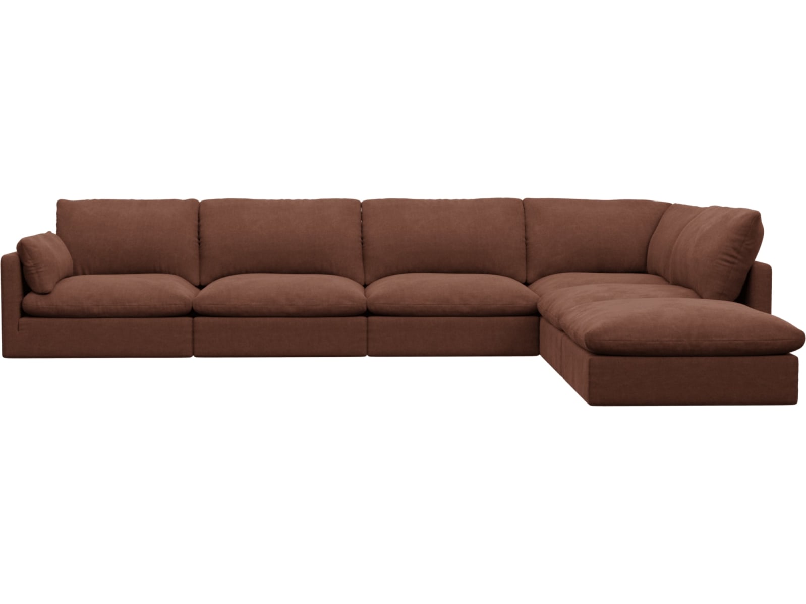 Willow Muse Rust Modular Sofa - 6 Seater RAF Terminal color Muse Rust