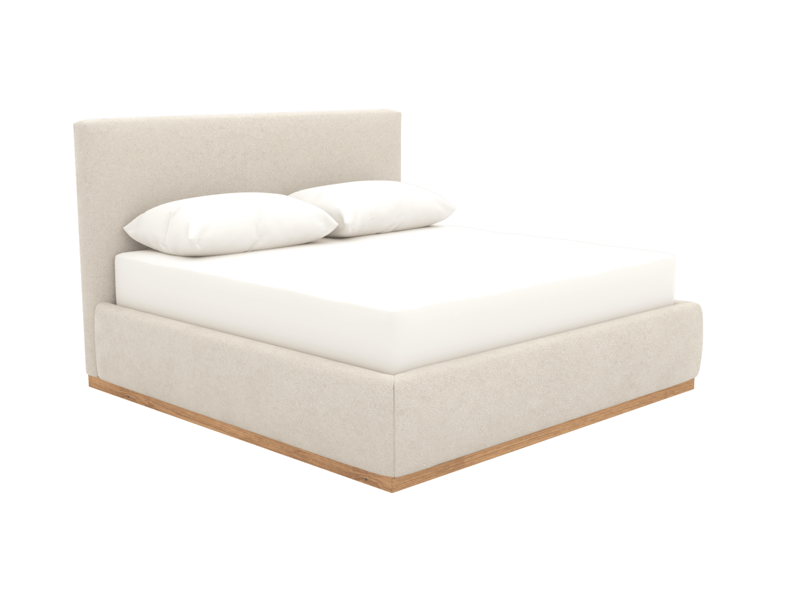 Haven Gas Lift Bed Muse Flax King color Muse Flax