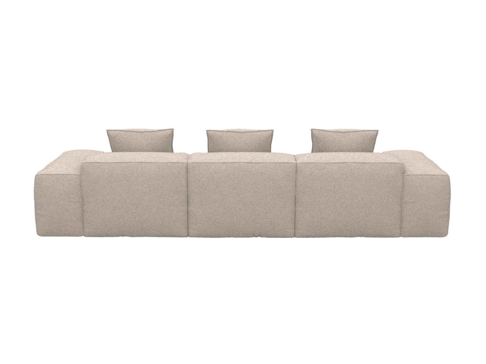 Riley Boucle Pumice 3 Seater Modular Chaise Sofa color Boucle Pumice