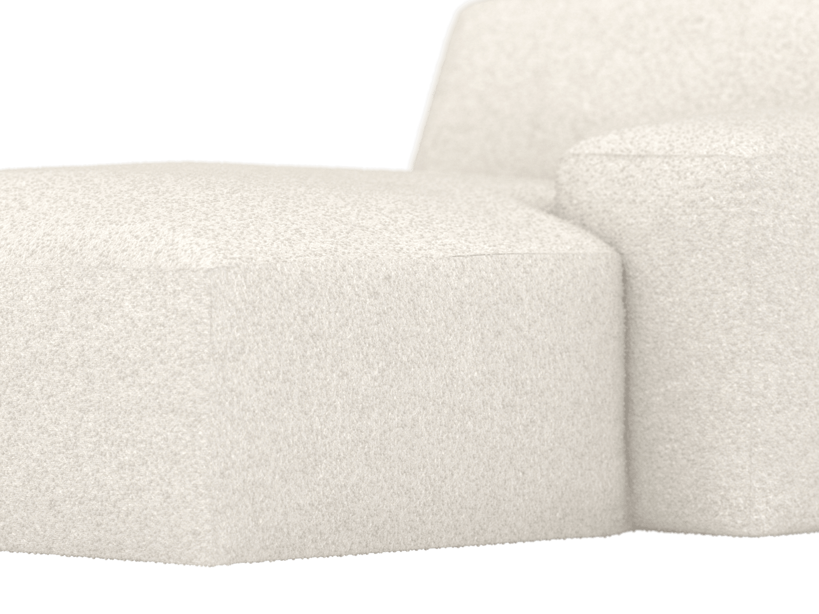 Copenhagen Boucle Ivory Right Arm Facing Chaise Module color Boucle Ivory