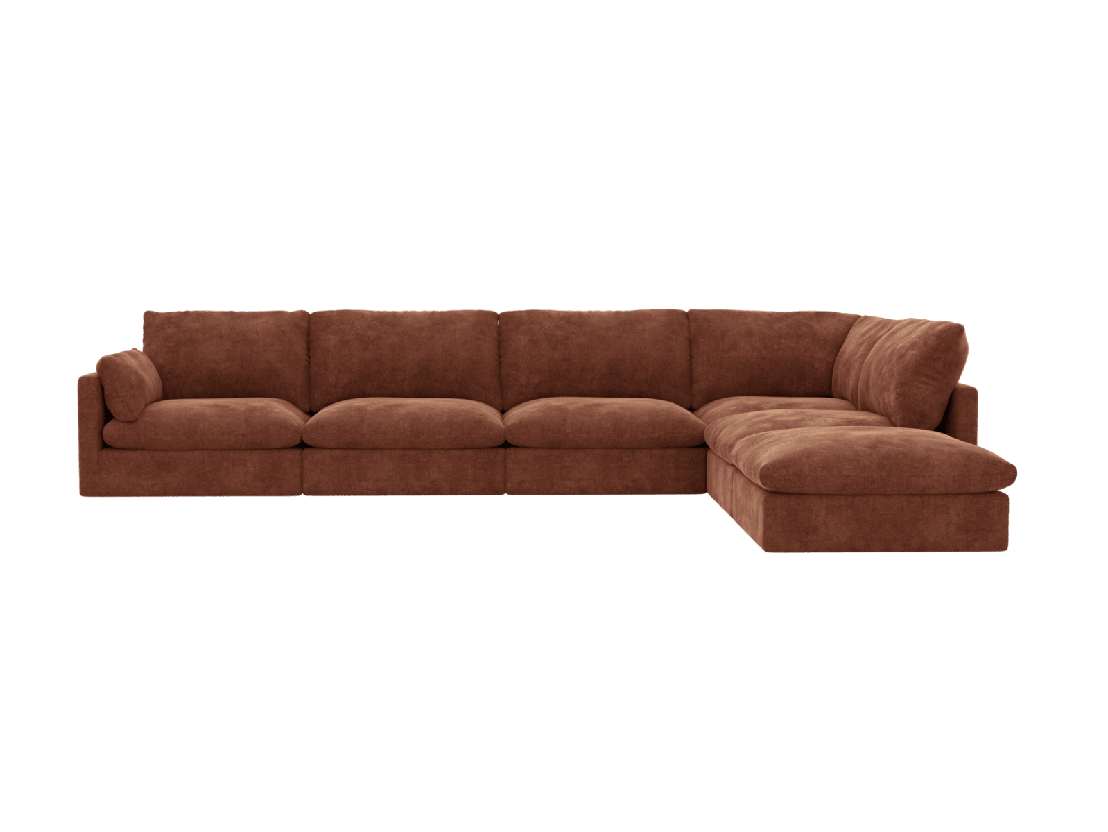 Willow Muse Rust Modular Sofa - 6 Seater RAF Terminal color Muse Rust