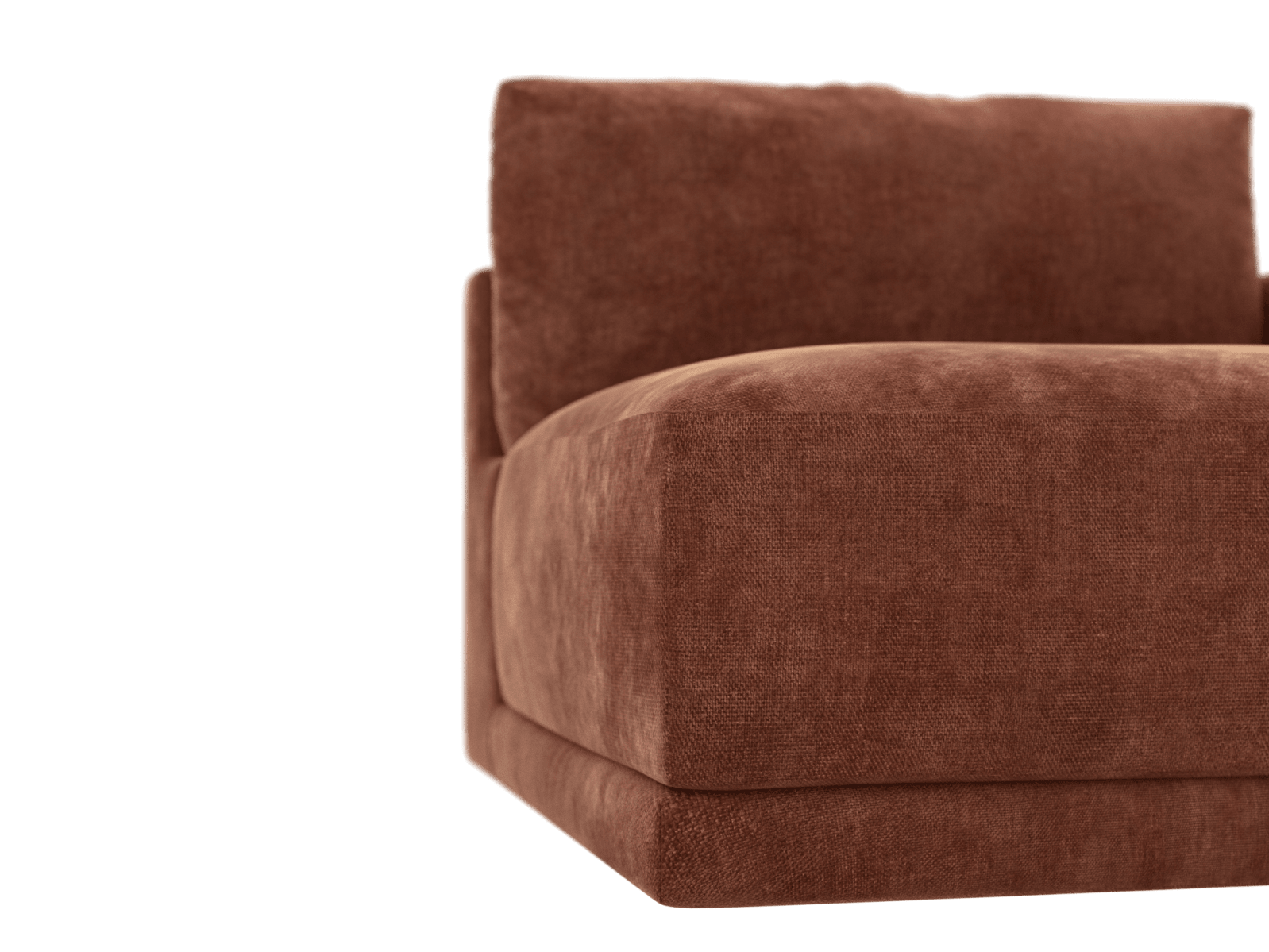 Haven Muse Rust Right Arm Facing Sofa Module color Muse Rust