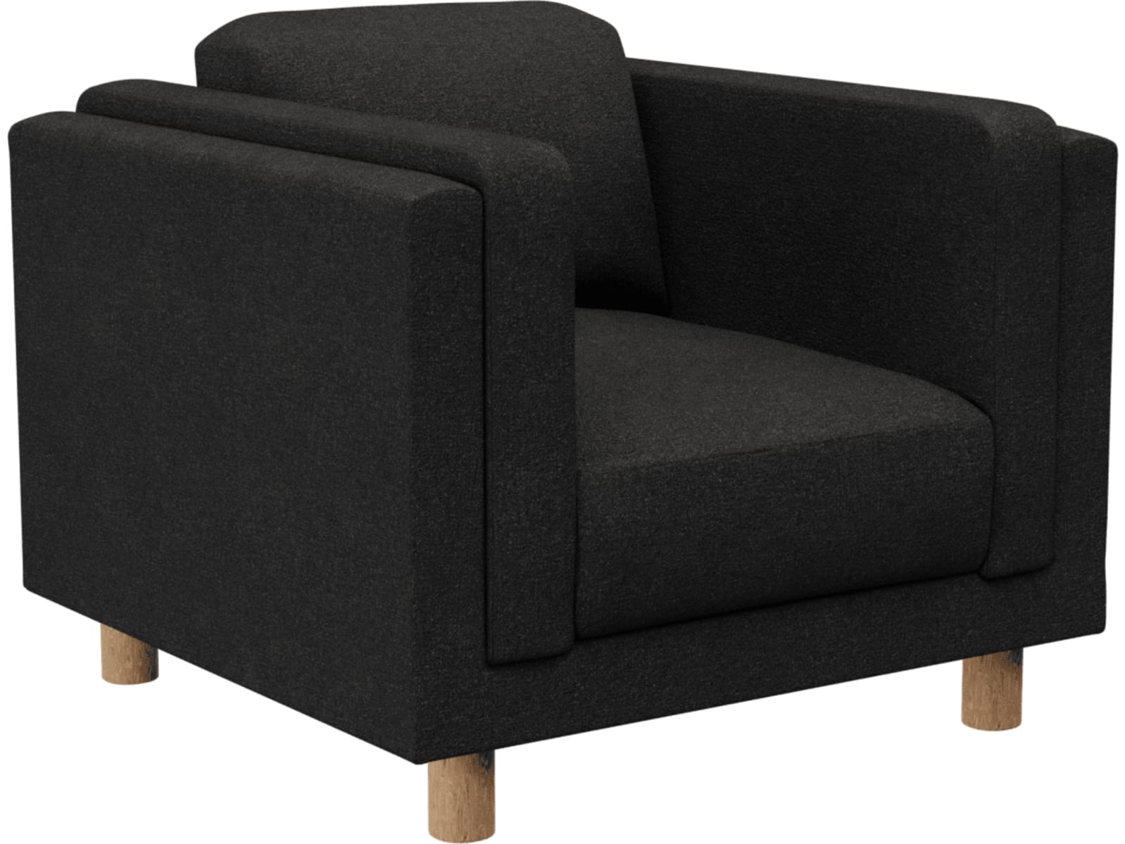 Hayes California Charcoal Armchair color California Charcoal