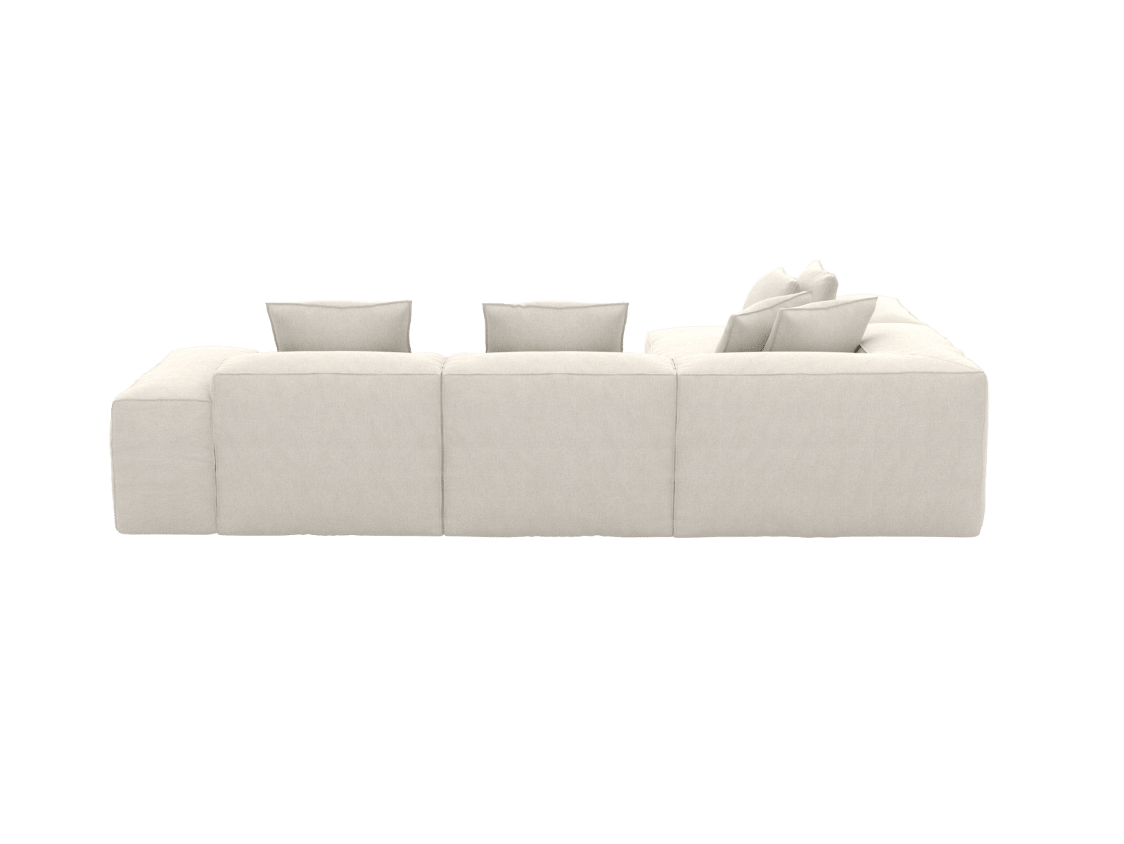 Riley California Ivory 5 Seater Terminal Left Corner Modular Sofa color California Ivory