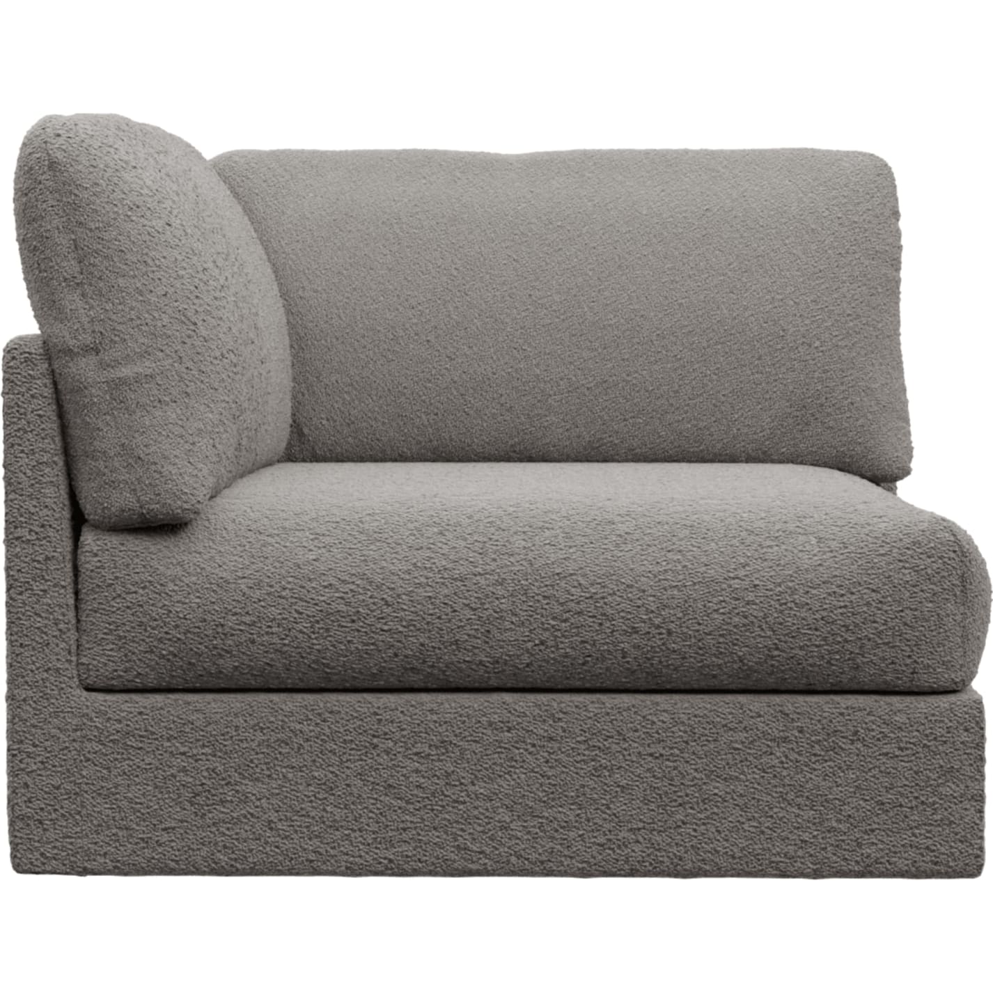 Finley Boucle Pumice Corner Sofa Chair Module color Boucle Pumice