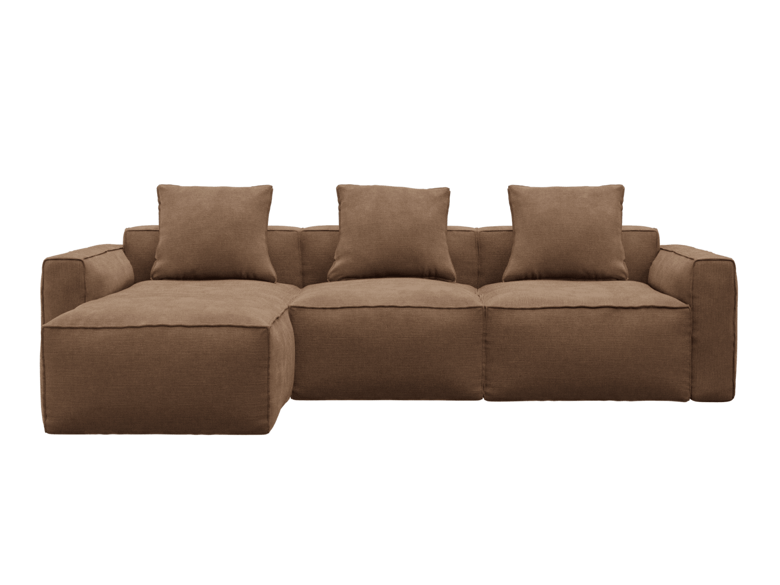 Riley Apt Tribute Chestnut Sofa - 3 Seater and Ottoman color Tribute Chestnut