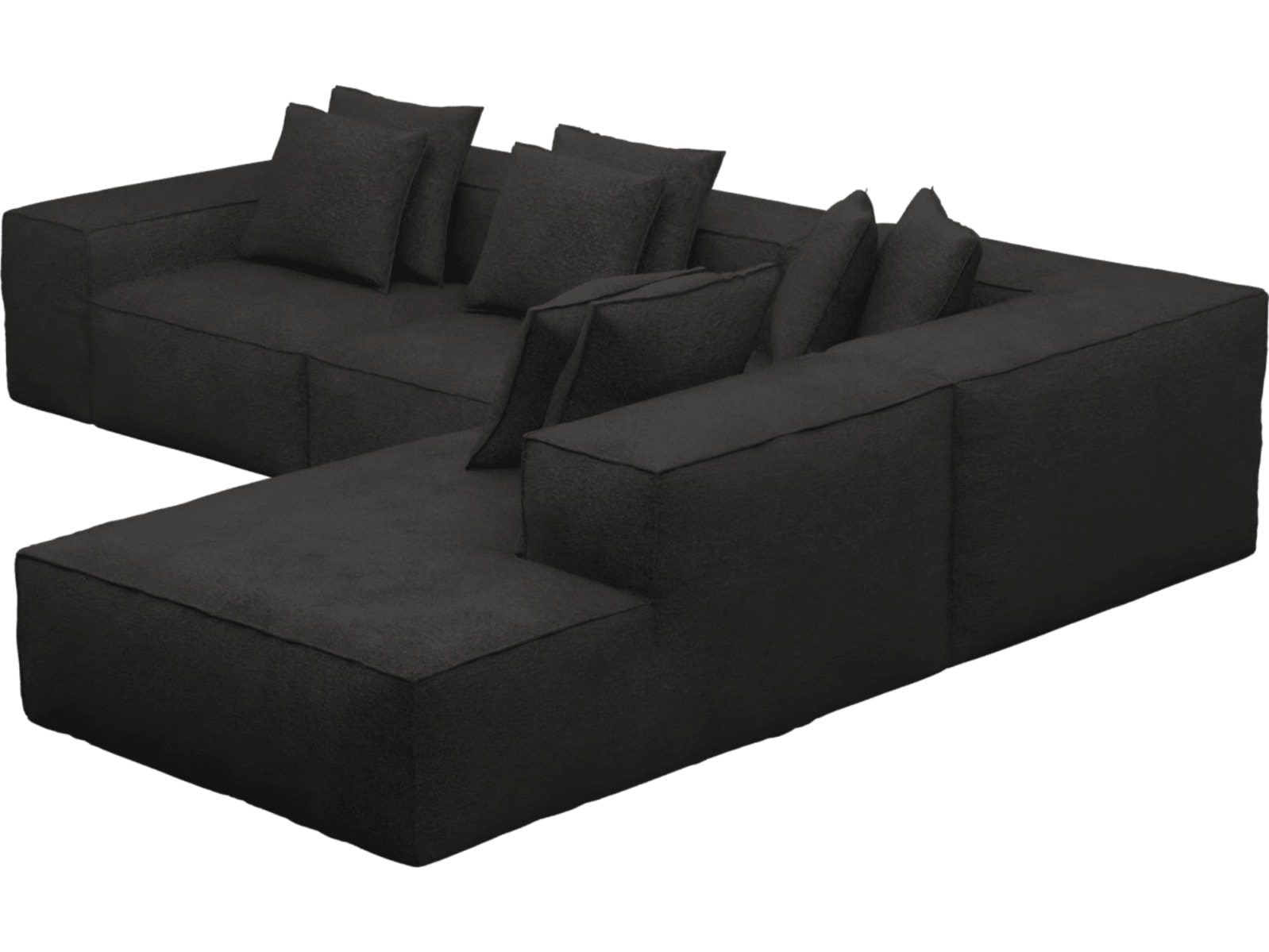 Riley California Charcoal Modular Sofa - Arm, 2x Armless, Corner, Right Terminal color California Charcoal