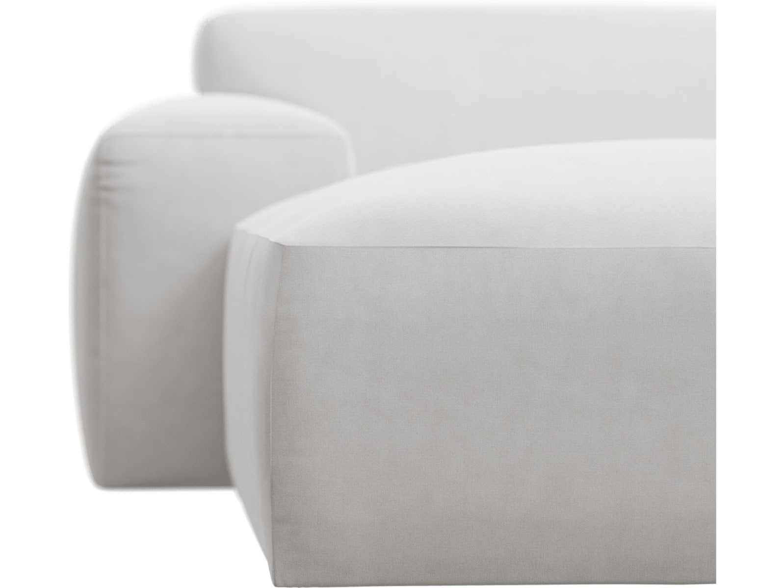 Copenhagen Muse Frost Chaise Sofa - 3 Seater color Muse Frost