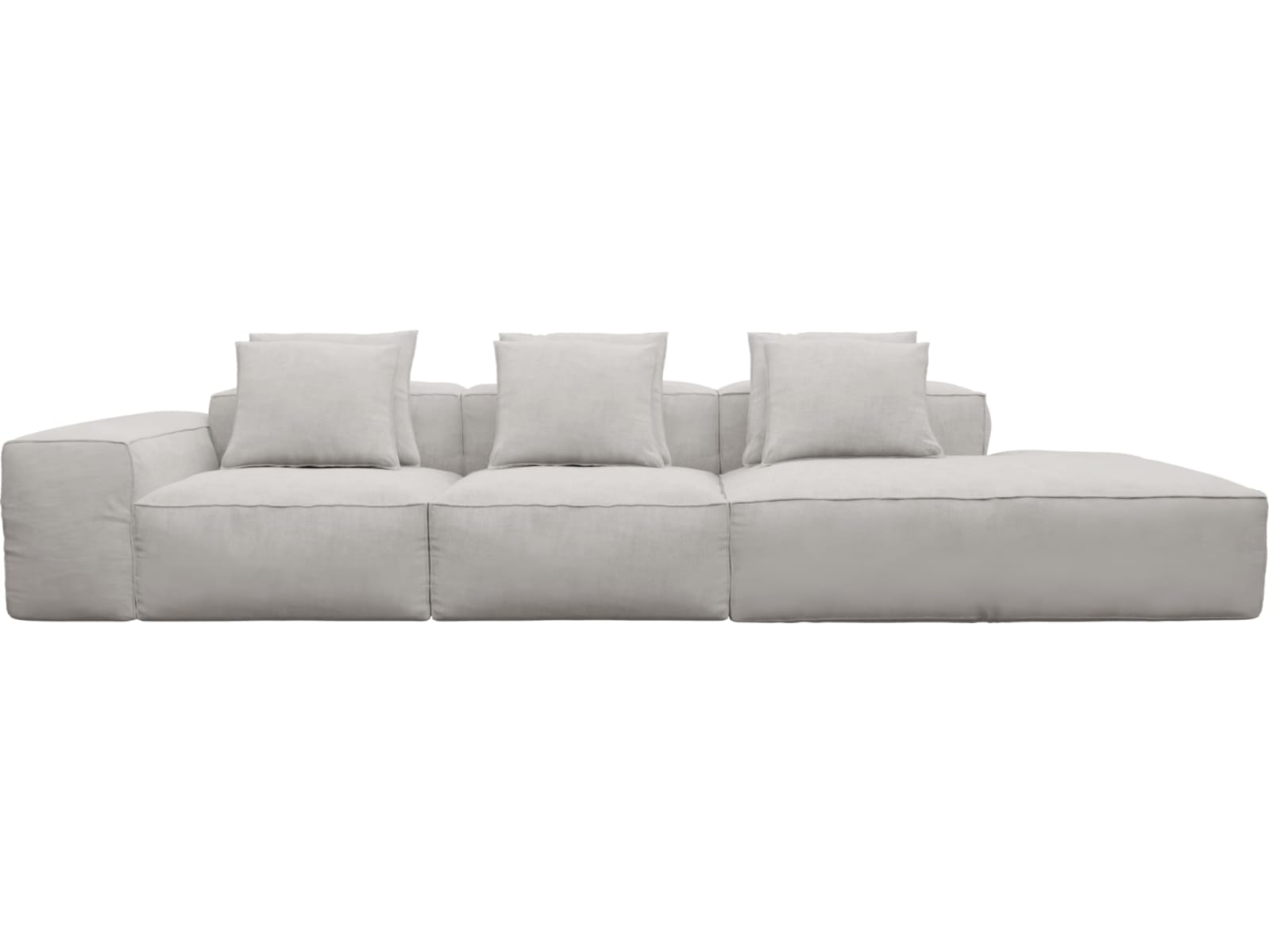 Riley Avon Mineral Modular Sofa - 1x Arm, 2x Armless, 1x Right Terminal color Avon Mineral