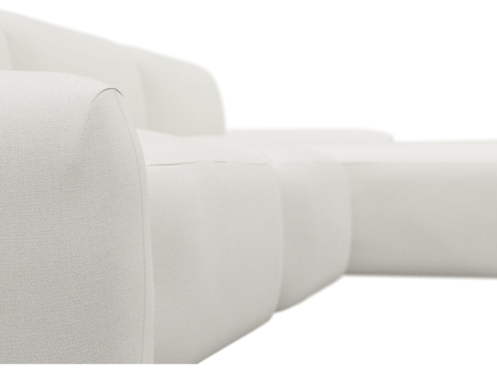 Beckett Tribute Shell Chaise Sofa - 3 Seater color Tribute Shell