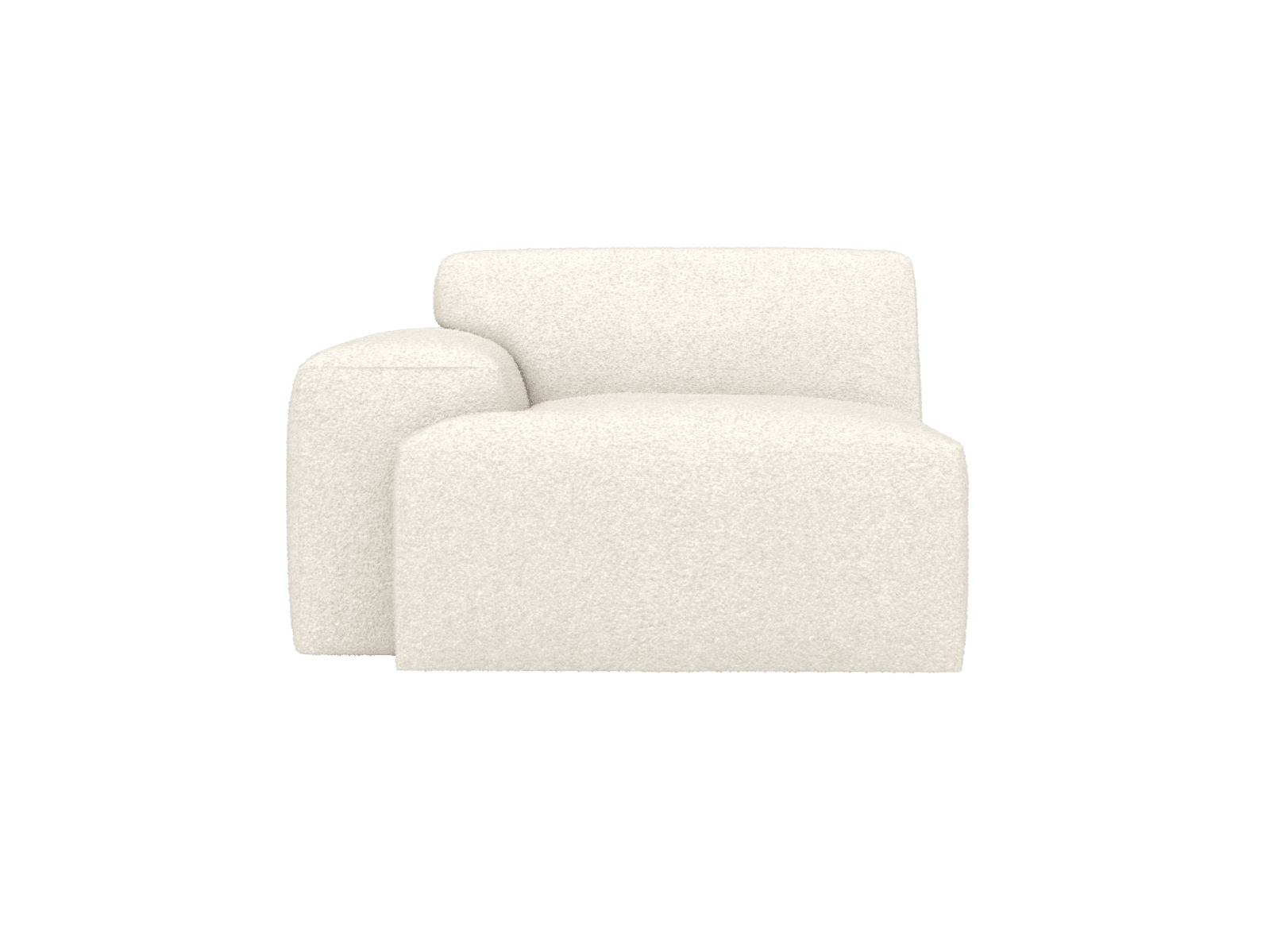 Copenhagen Boucle Ivory Left Arm Facing Sofa Module color Boucle Ivory