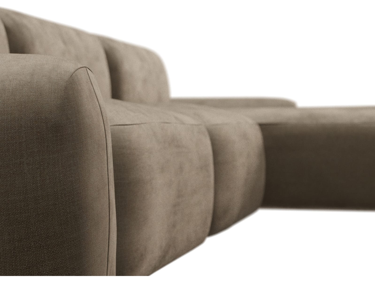 Beckett Tribute Walnut Chaise Sofa - 3 Seater color Tribute Walnut