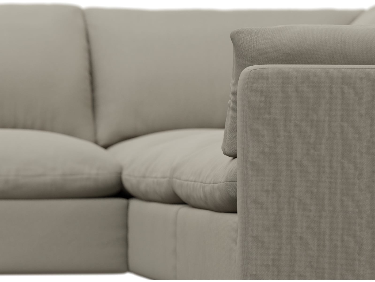 Willow Plaza Natural Modular Sofa - 5 Seater LAF Terminal color Plaza Natural