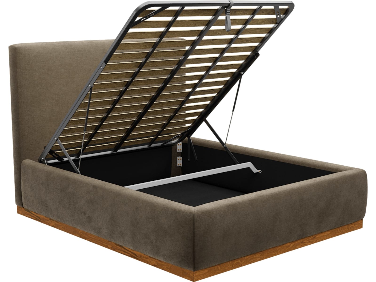 Haven Dark Gas Lift Bed Tribute Walnut color Tribute Walnut