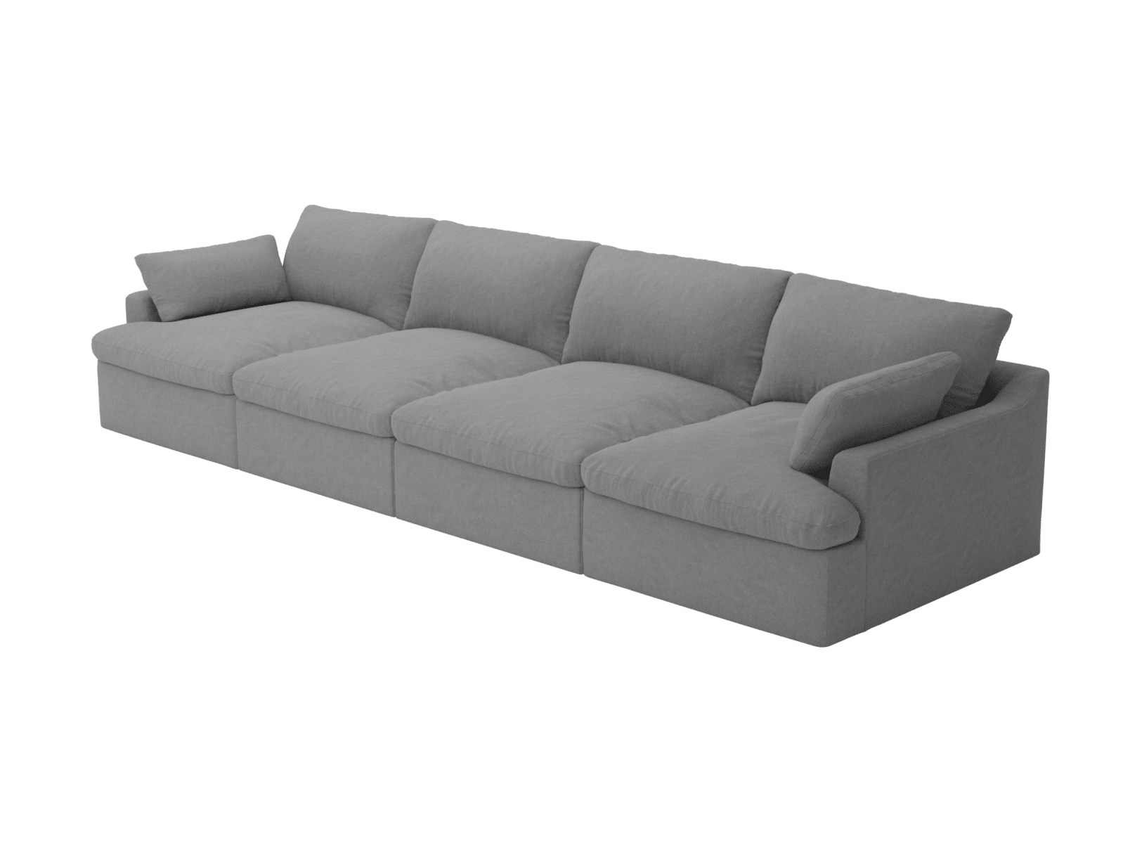 Retreat View Steel Modular Sofa - 4 Piece color View Steel