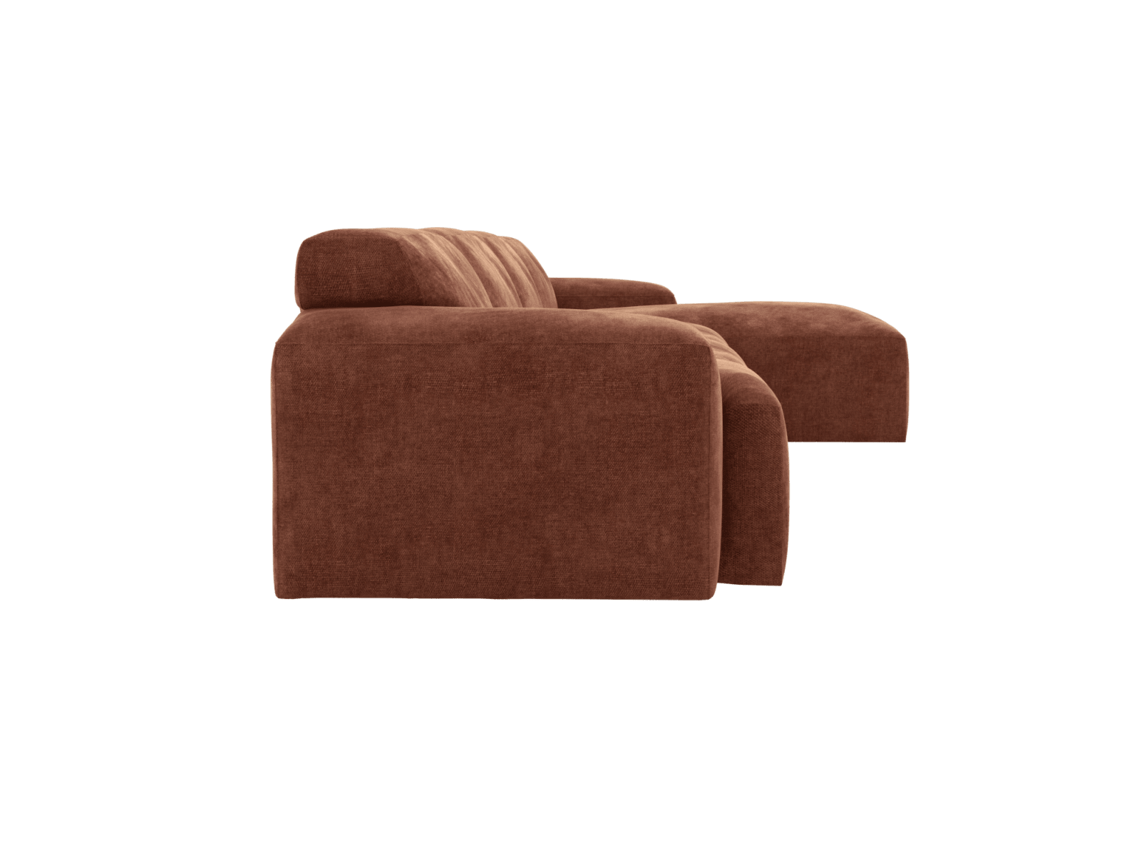 Copenhagen Muse Rust Chaise Sofa - 4 Seater color Muse Rust