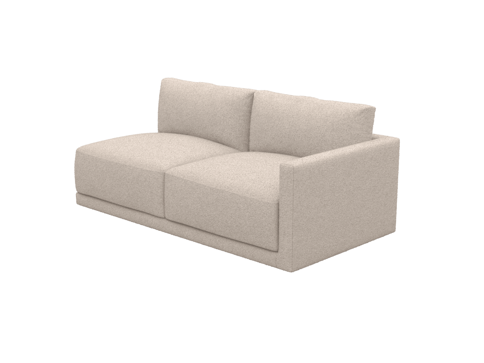 Haven Boucle Pumice 3 Seater Right Arm Facing Sofa Module color Boucle Pumice