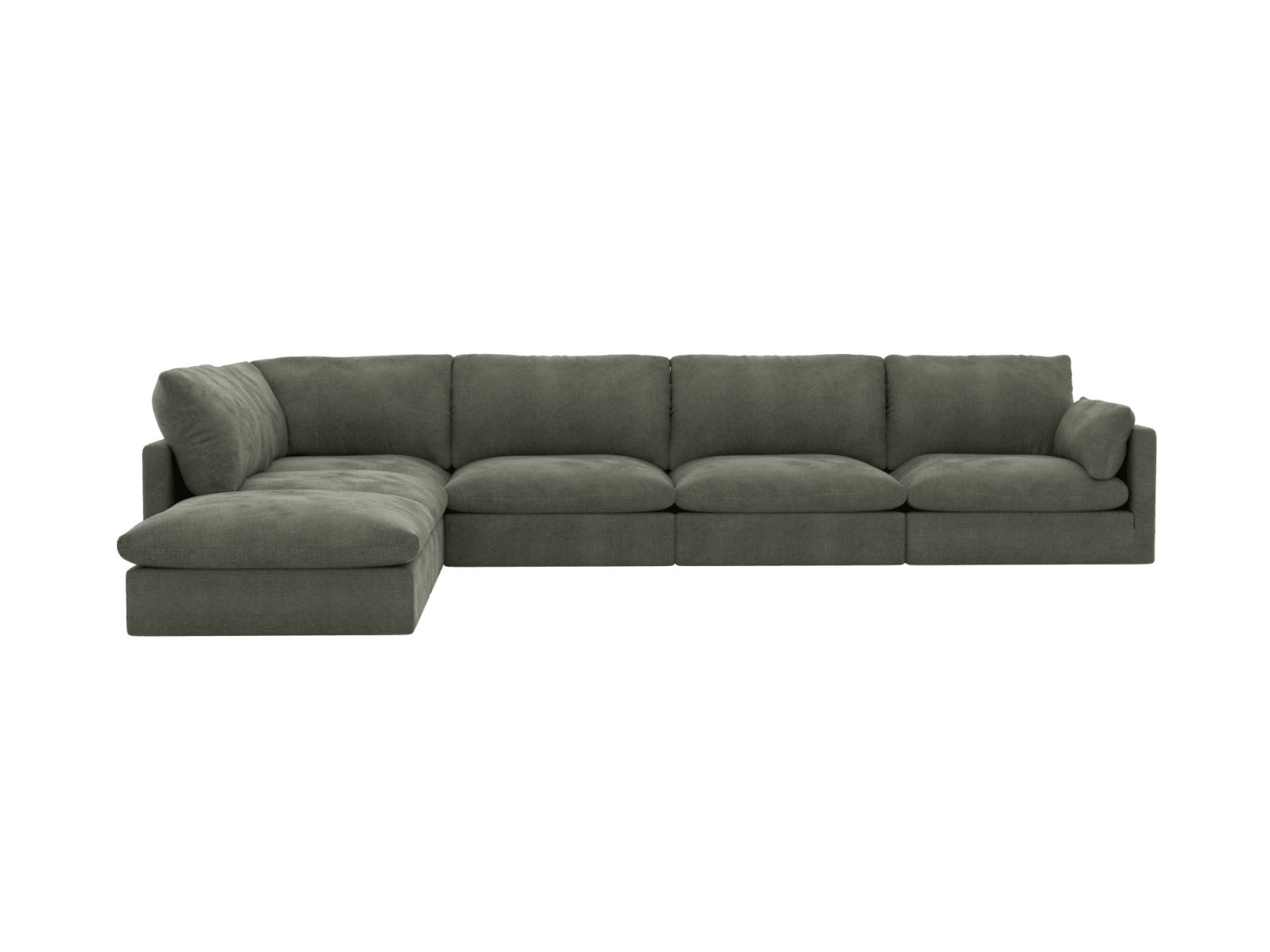 Willow Tribute Dark Jade Modular Sofa LAF Terminal - 6 Seater color Tribute Dark Jade