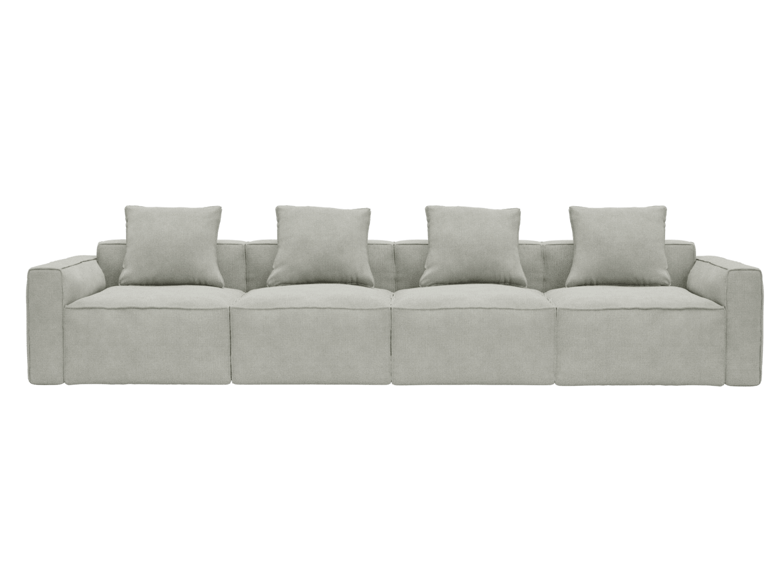 Riley Apt Toorak Pebble Sofa - 4 Seater color Toorak Pebble