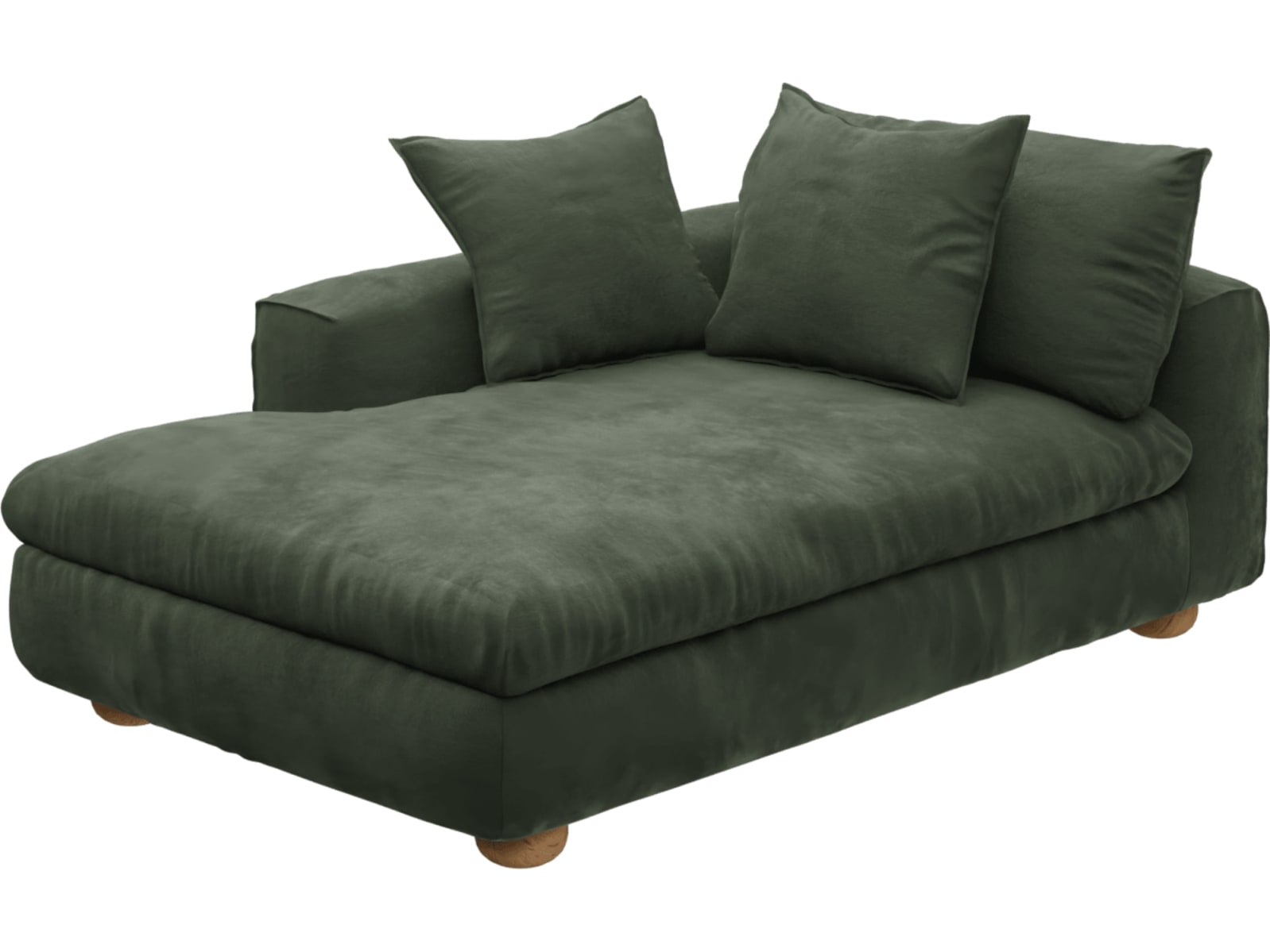 Tully Muse Forest Chaise Left Arm Facing Module color Muse Forest
