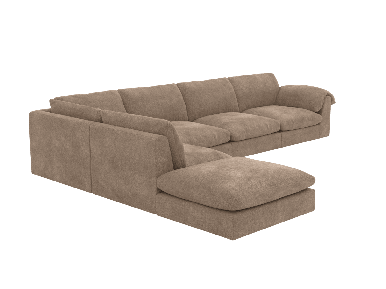 Ludlow Tribute Walnut Modular Sofa LAF Terminal - 6 Seater color Tribute Walnut