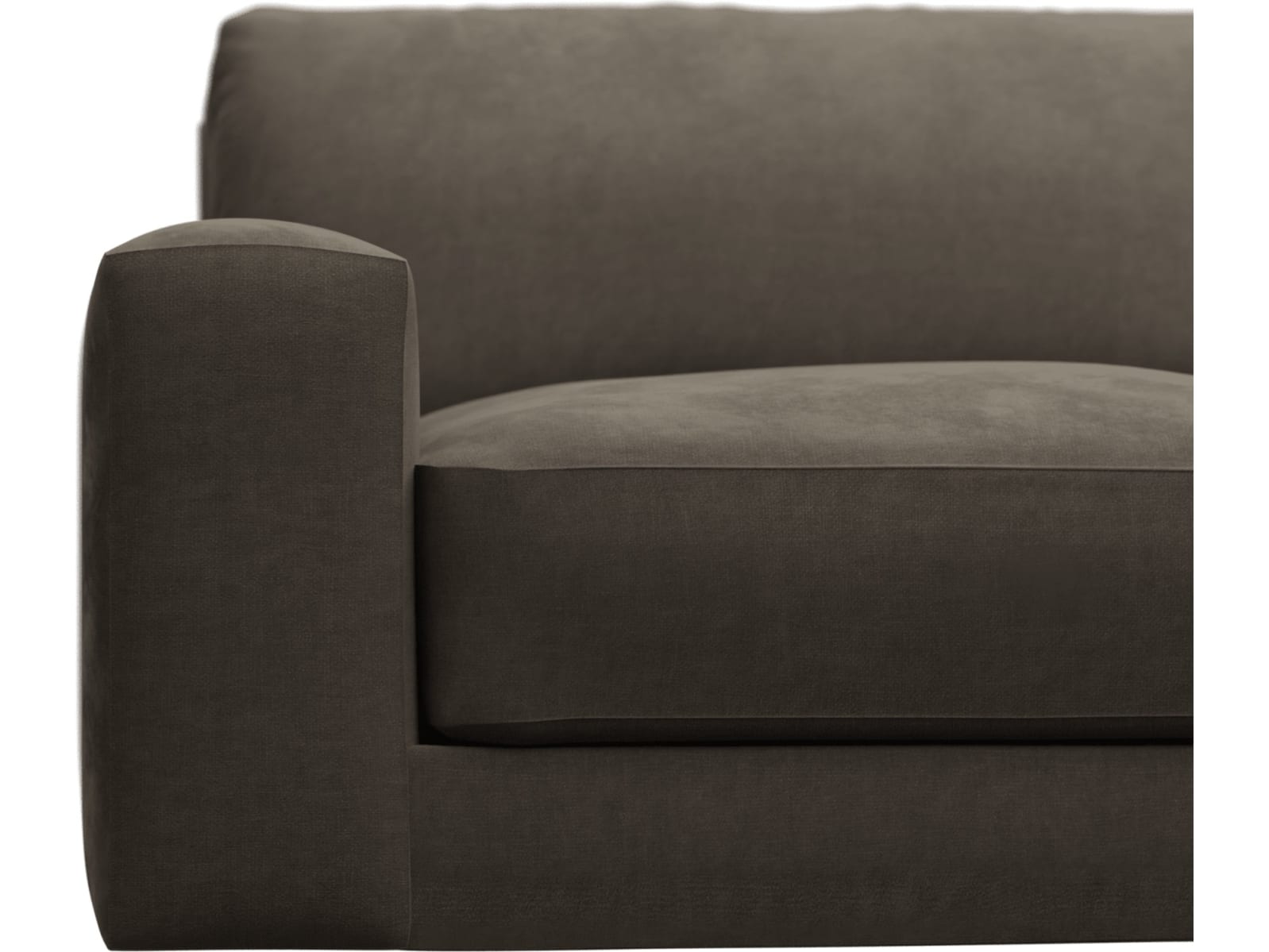 Monica Muse Mink Chaise Sofa - 3 Seater color Muse Mink