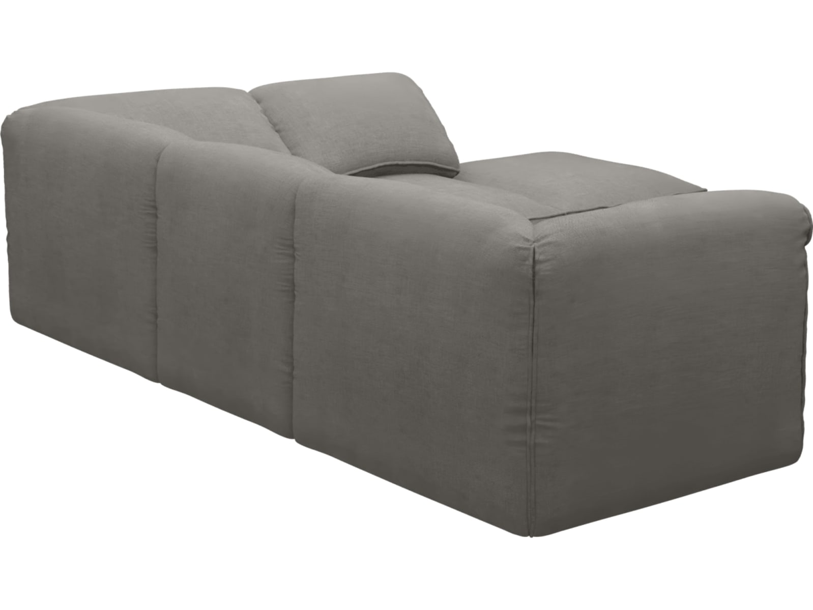 Kai Isla Soft Grey Modular Sofa - 4 Seater and Ottoman color Isla Soft Grey