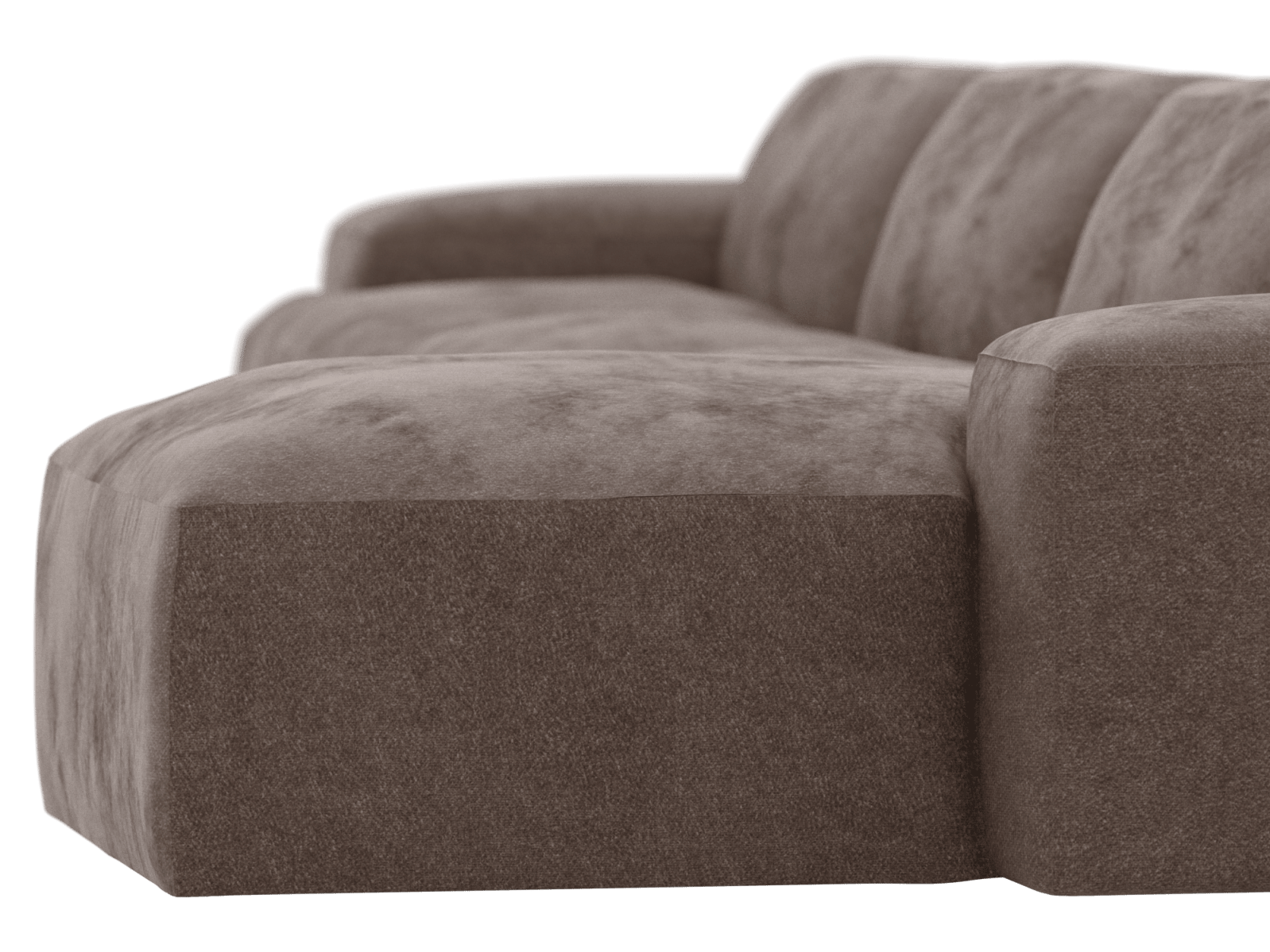 Copenhagen Muse Mink Chaise Sofa - 4 Seater color Muse Mink