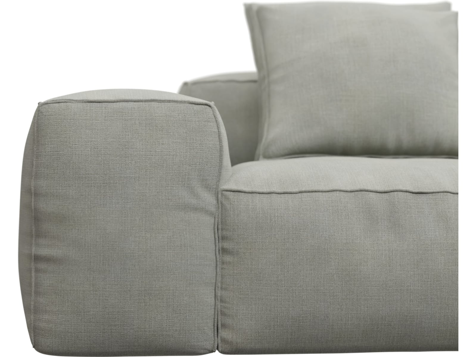 Riley Toorak Pebble Modular Sofa - 1x Arm, 4x Armless, 1x Right Terminal color Toorak Pebble