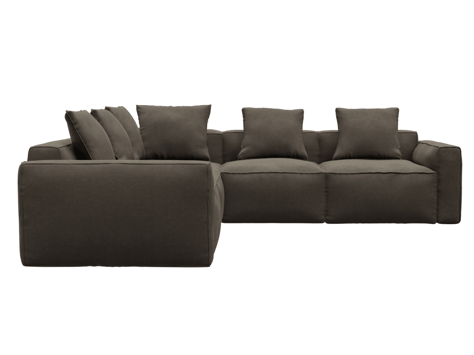 Riley Apt Muse Mink Corner Sofa - 5 Seater color Muse Mink