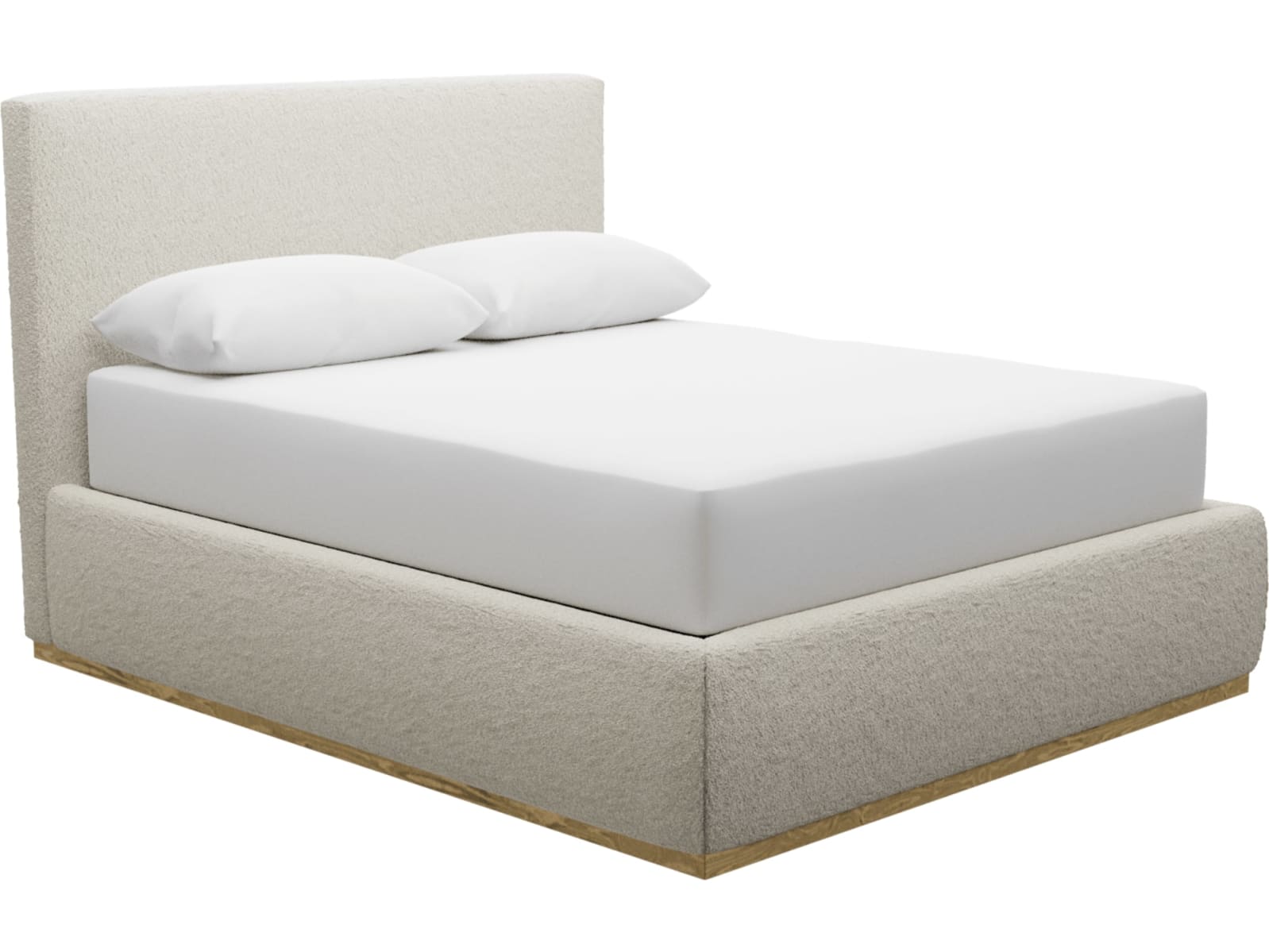 Haven Gas Lift Bed Boucle Ivory color Boucle Ivory