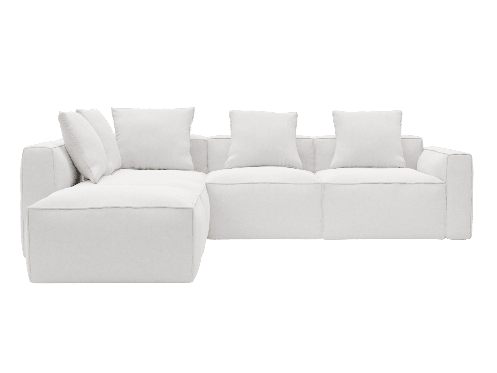 Riley Apt Muse Frost Sofa - 5 Seater LAF Terminal color Muse Frost