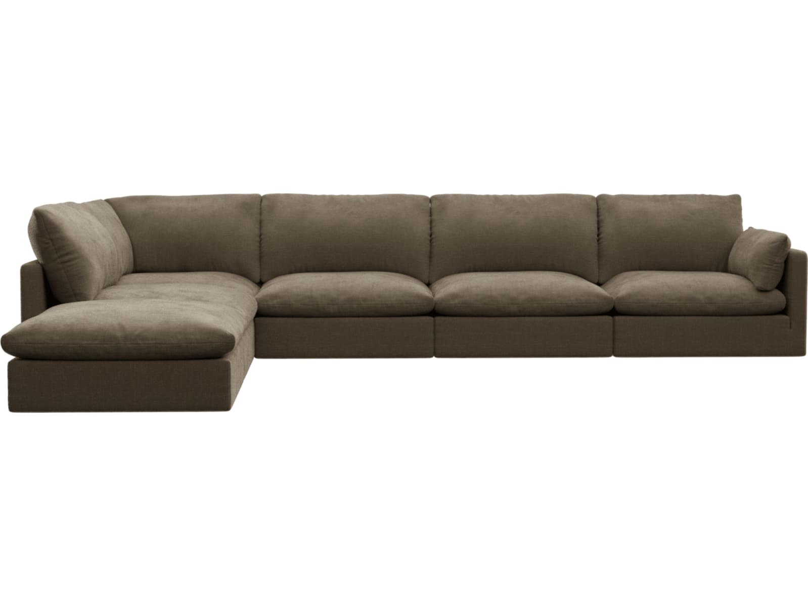 Willow Tribute Walnut Modular Sofa - 6 Seater LAF Terminal color Tribute Walnut