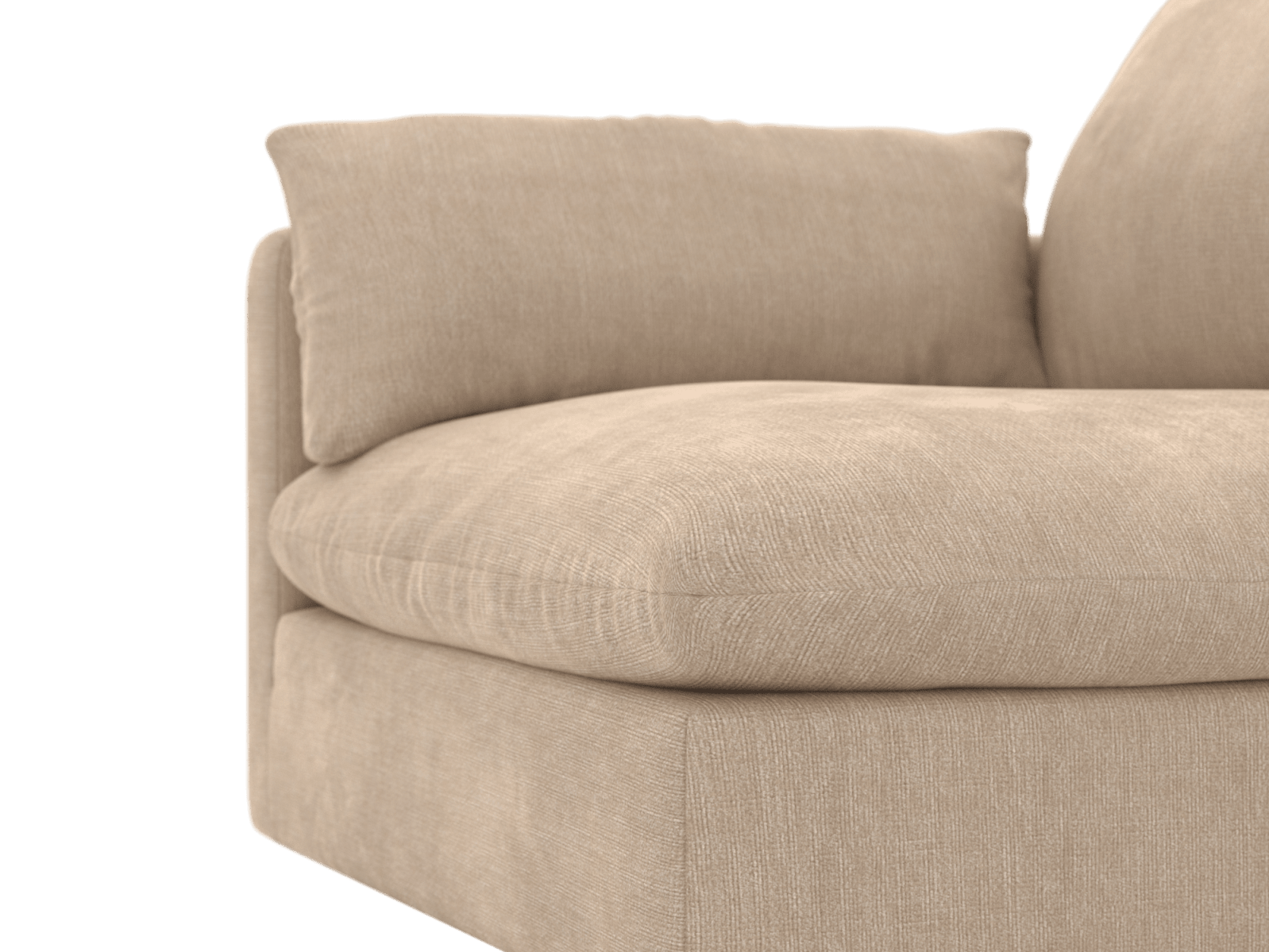 Willow Muse Driftwood 1 Seat Left Arm Facing Sofa Module color Muse Driftwood